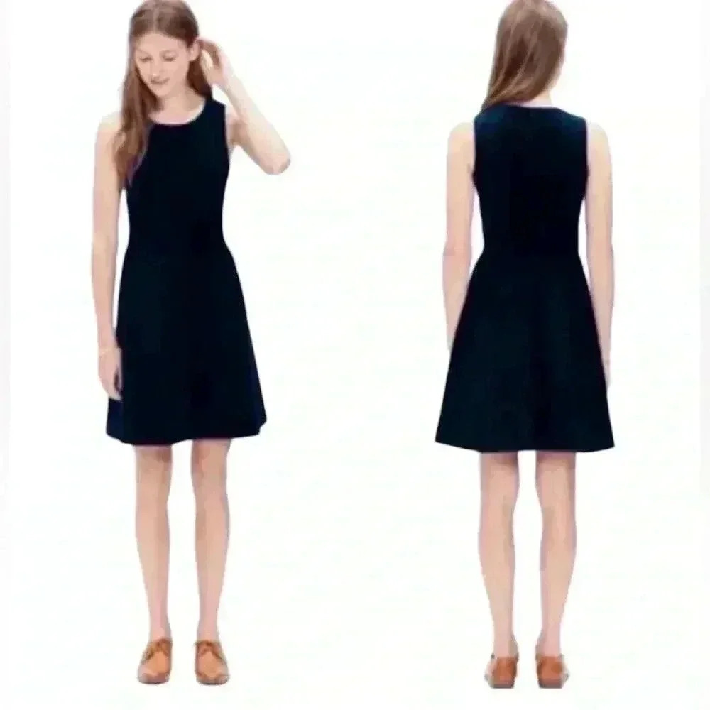 Madewell Adore Fit-and-Flare Navy Blue Dress Size 4